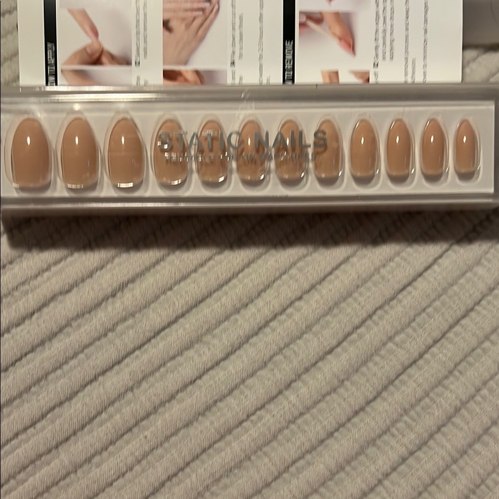 Static Nails Nude Press-On Nail Set Almond Shape